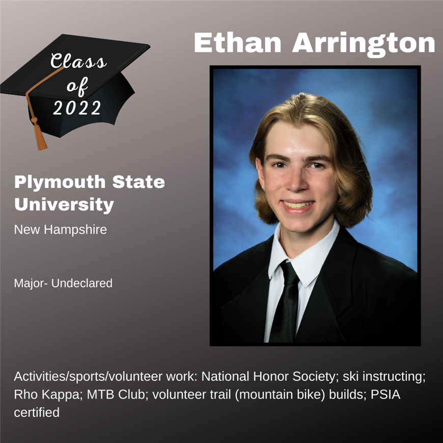 Top 25 Grad, Ethan Arrington